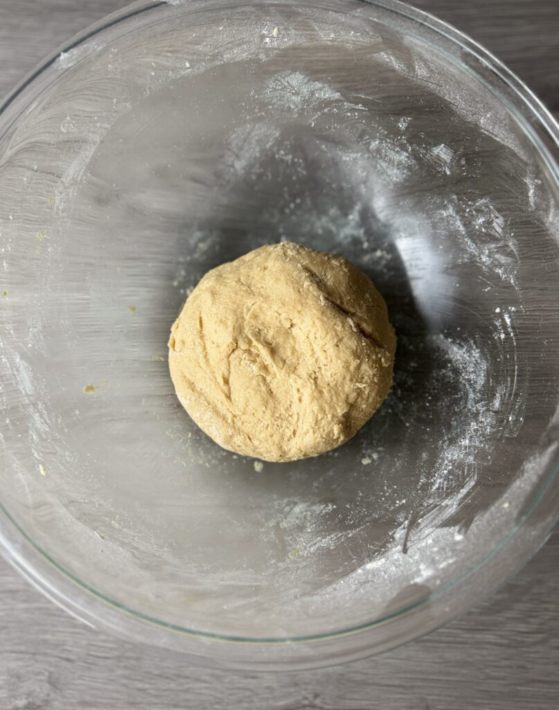 mixing sourdough lemon Oreos