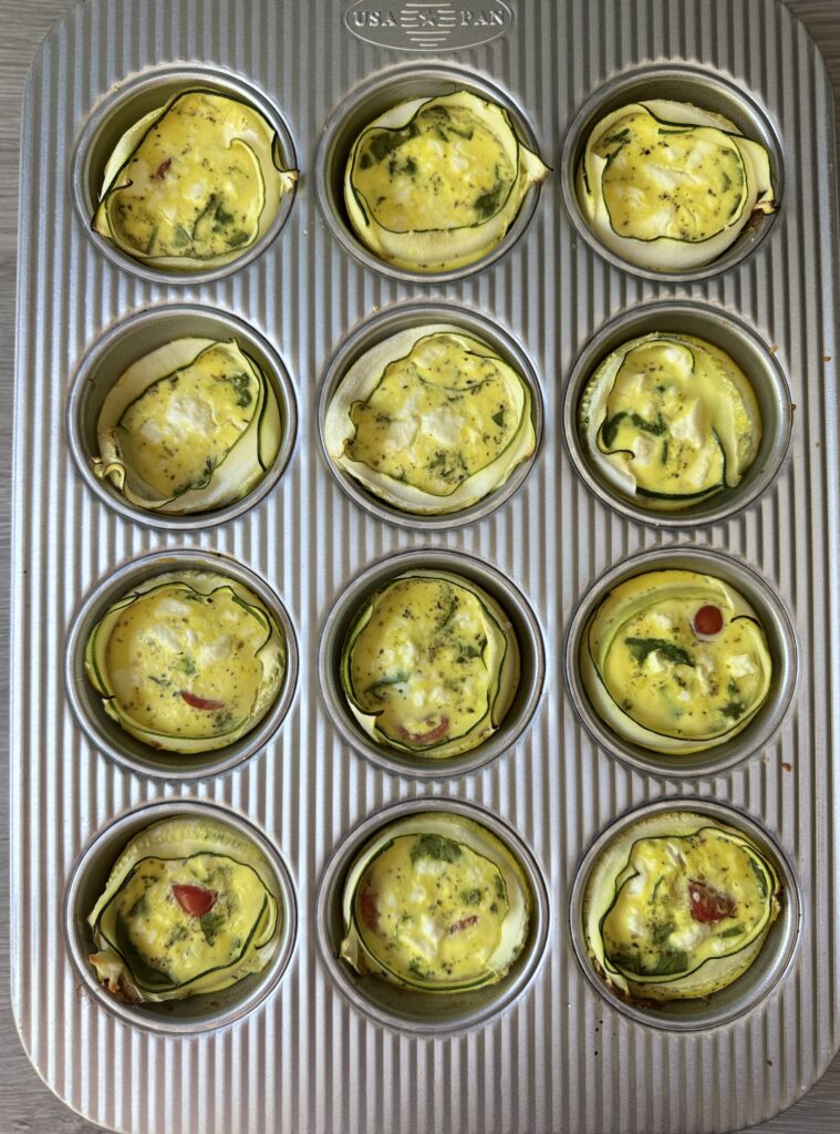 baked zucchini egg cups