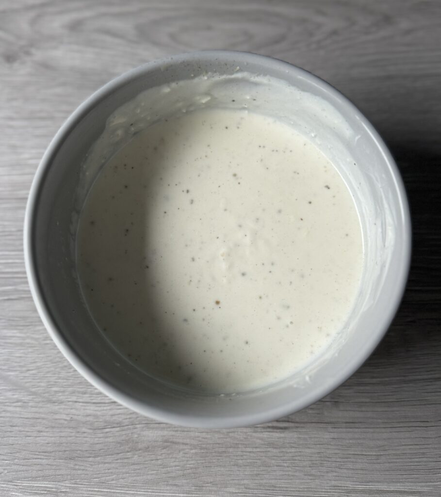 making Caesar dressing