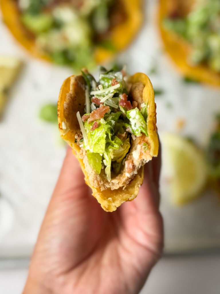 inside of smashed taco