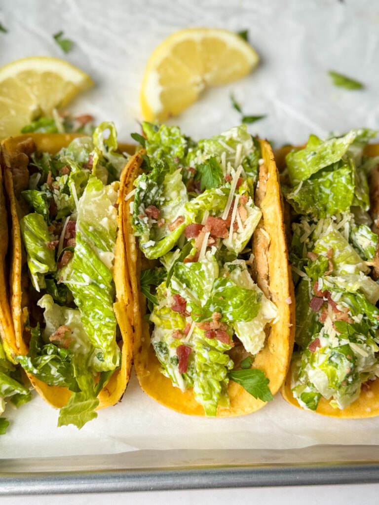smashed ceasar tacos