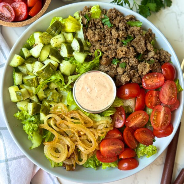 Healthy Protein Burger Bowl (In-N-Out Inspired)