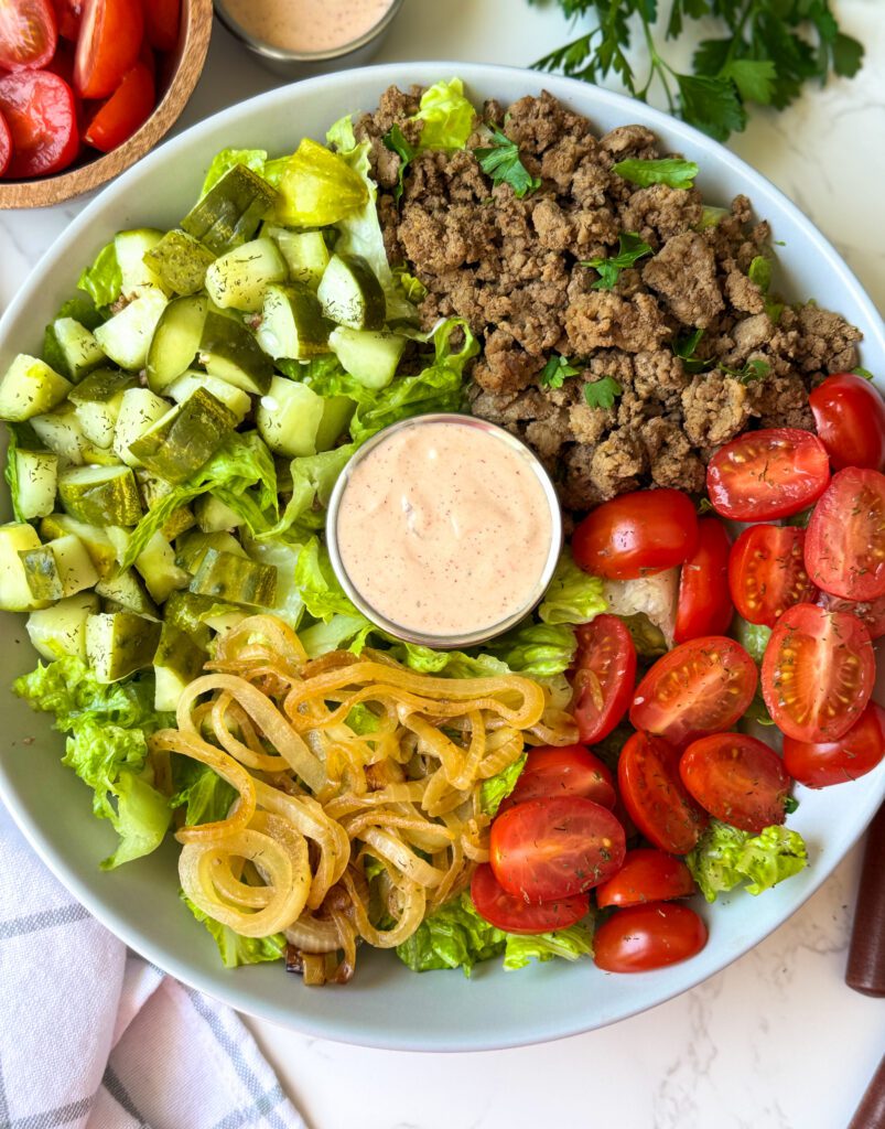 healthy burger bowls