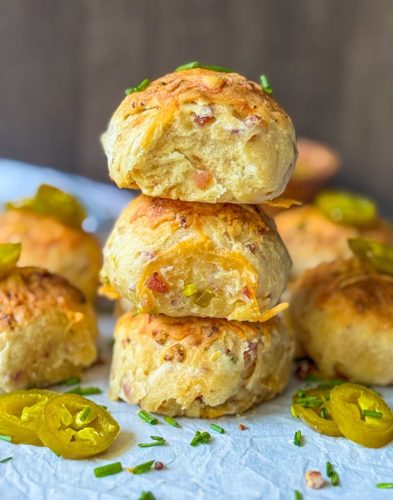 jalapeno cheddar bacon sourdough biscuit bombs