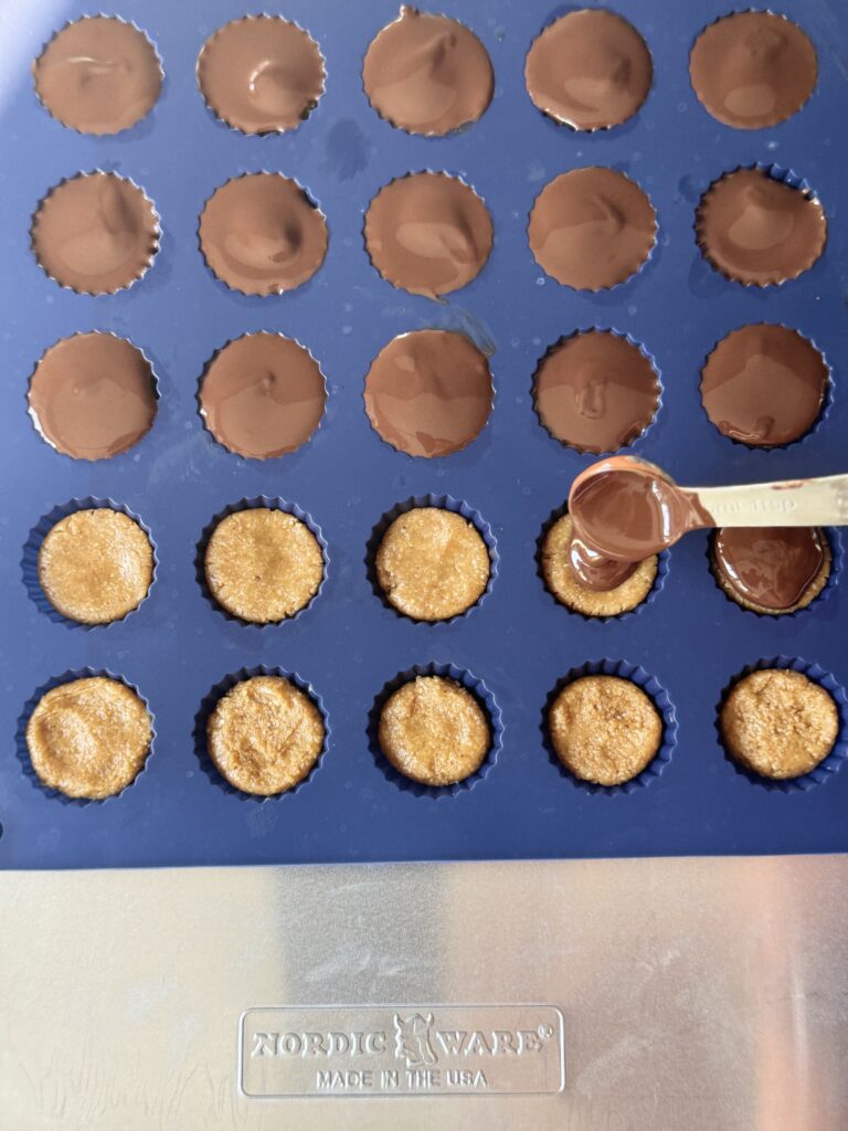 making Reese cups