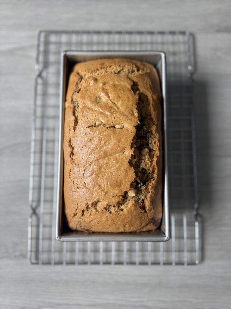 baked peanut butter loaf