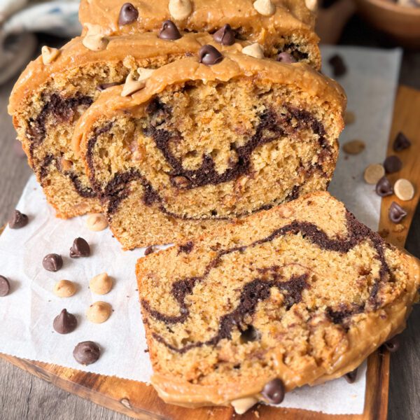 chocolate peanut butter sourdough swirl bread
