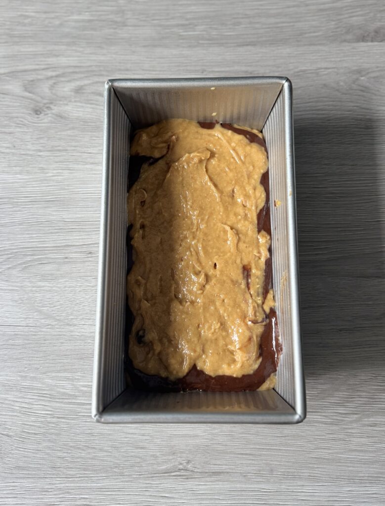 layering peanut butter bread
