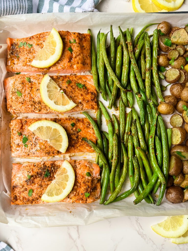 salmon sheet pan meal