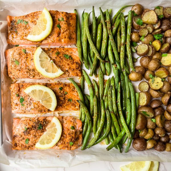 salmon sheet pan meal