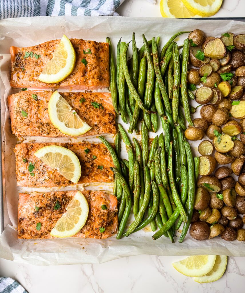 salmon sheet pan meal