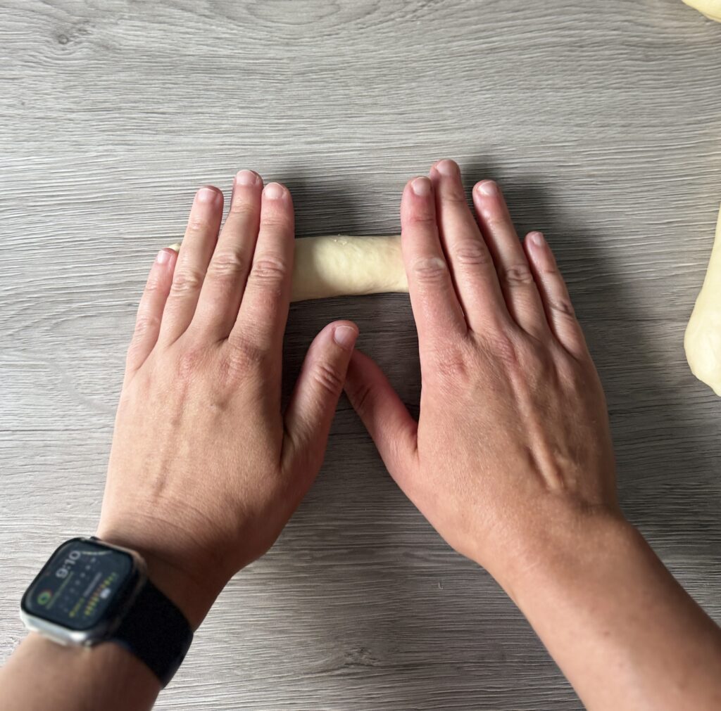 shaping breadsticks