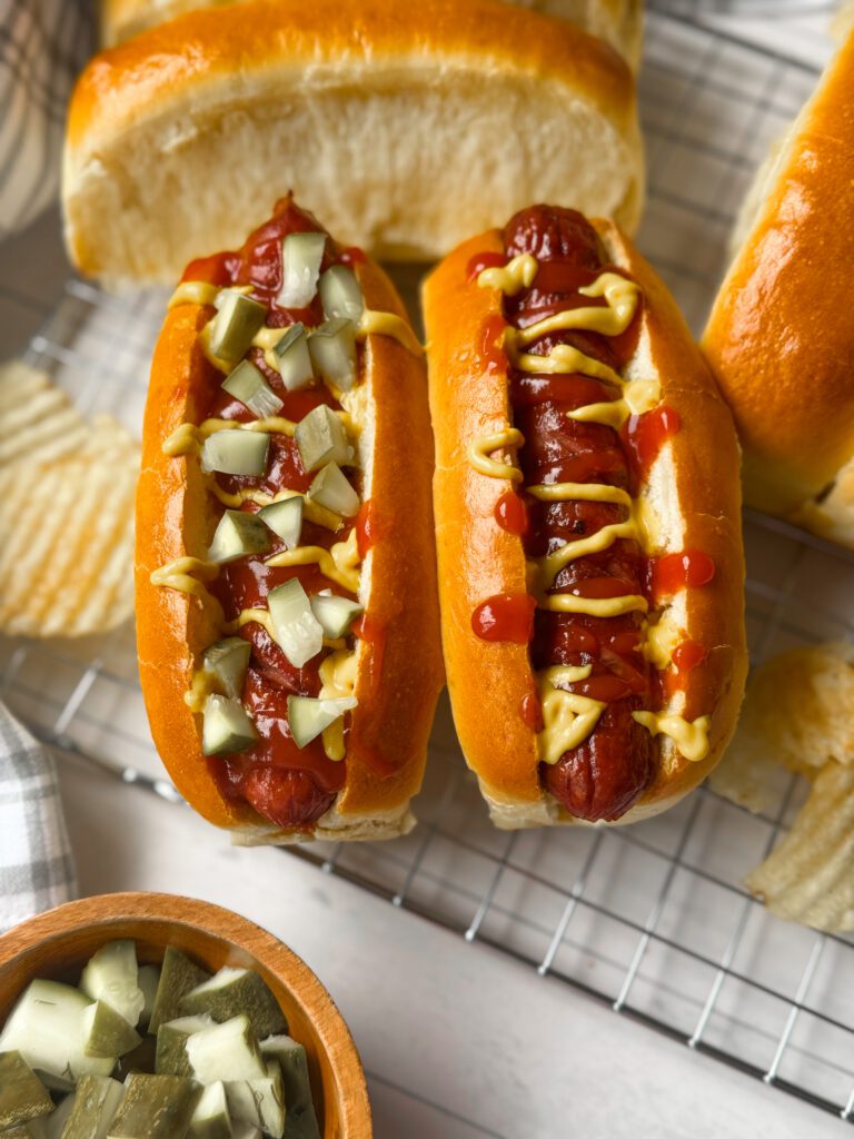 sourdough discard hot dog buns