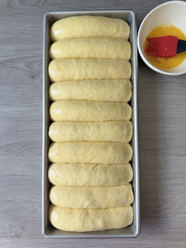 brushed sourdough discard hot dog buns