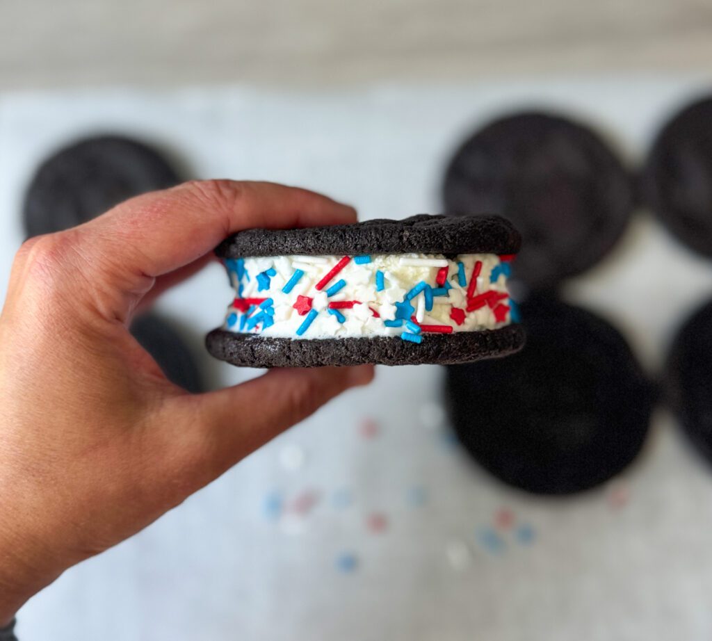 decorating ice cream sandwiches