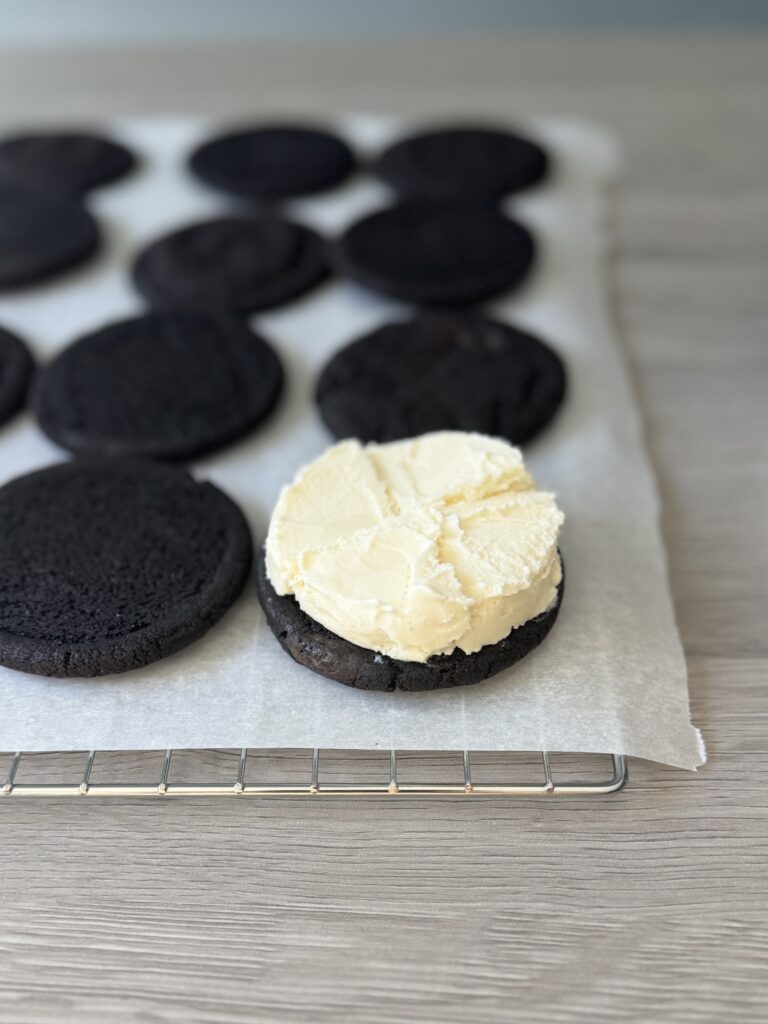 shaping ice cream sandwiches