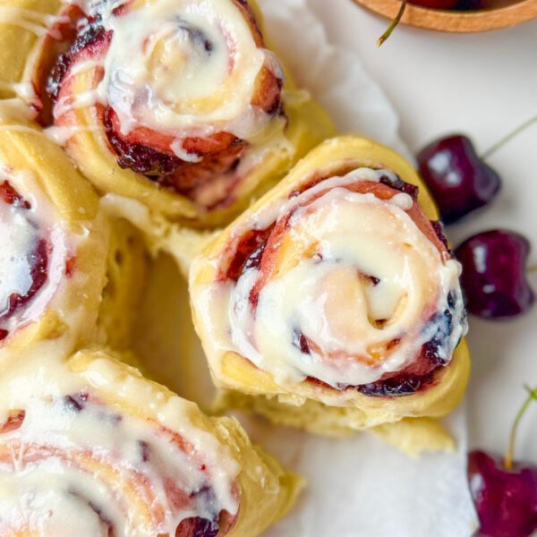cherry sourdough sweet rolls