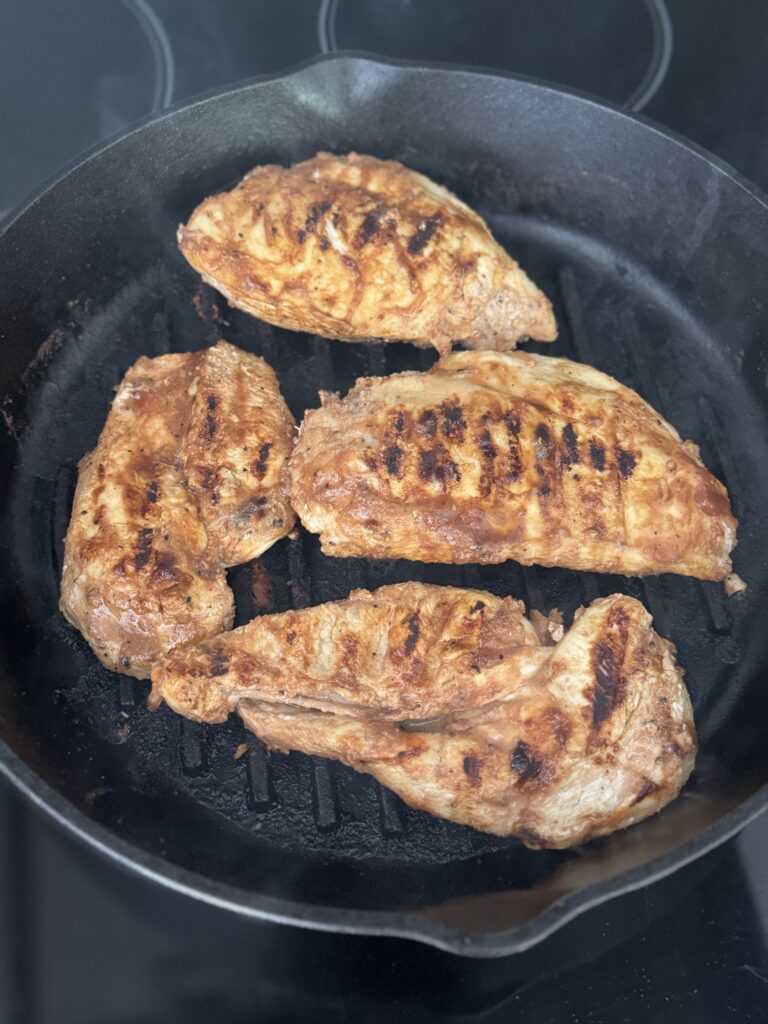 cooking chicken