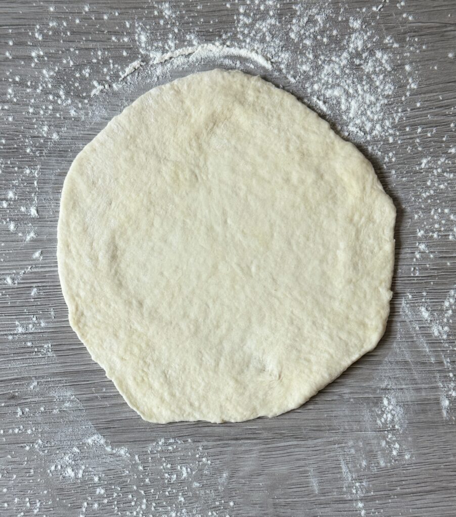 shaping cheese flatbreads