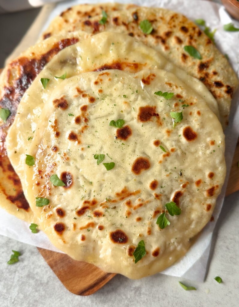 cheese stuffed sourdough flatbread