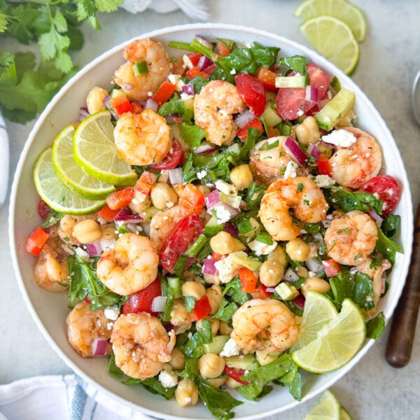 chopped Greek shrimp salad