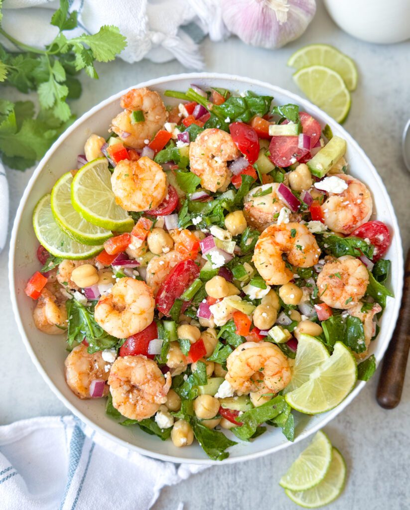chopped Greek shrimp salad
