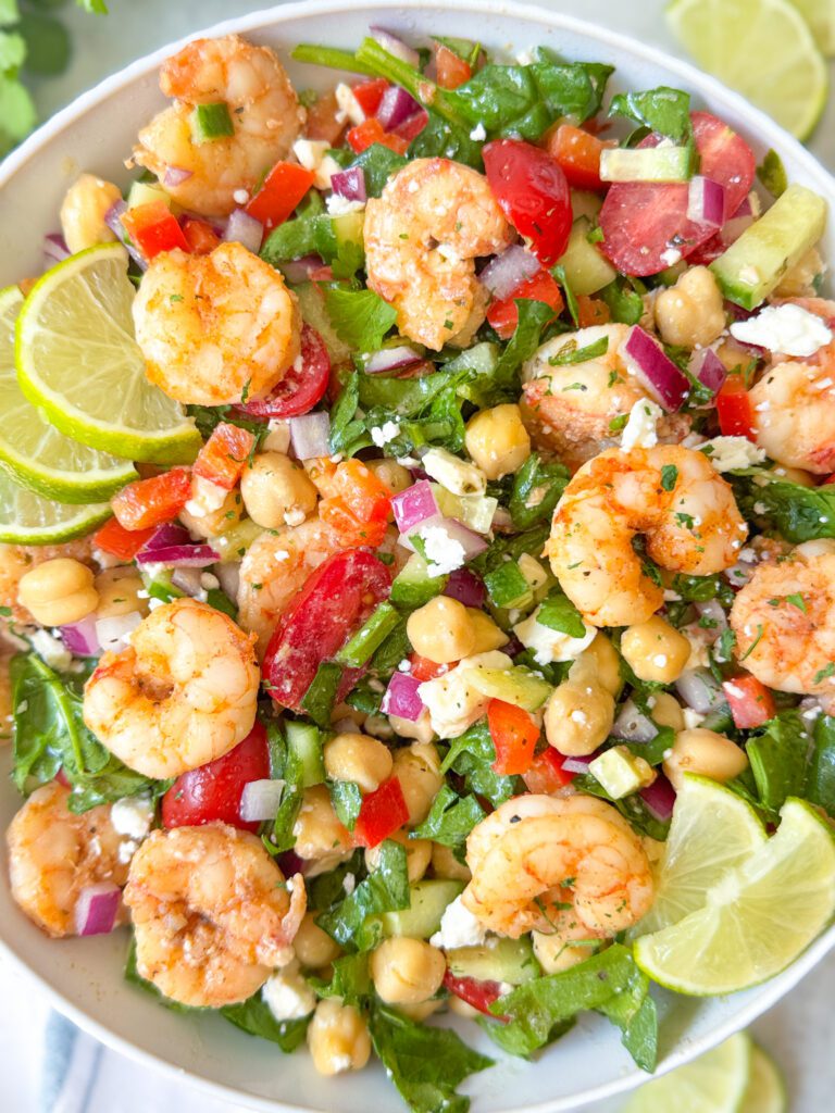 chopped Greek shrimp salad