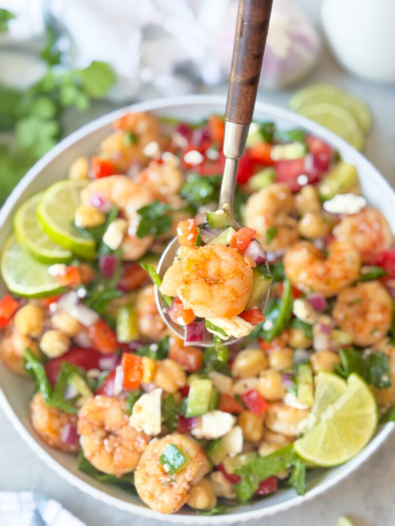 chopped Greek shrimp salad