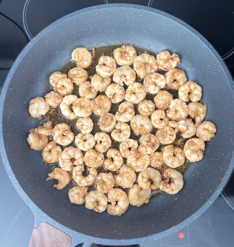 cooking shrimp