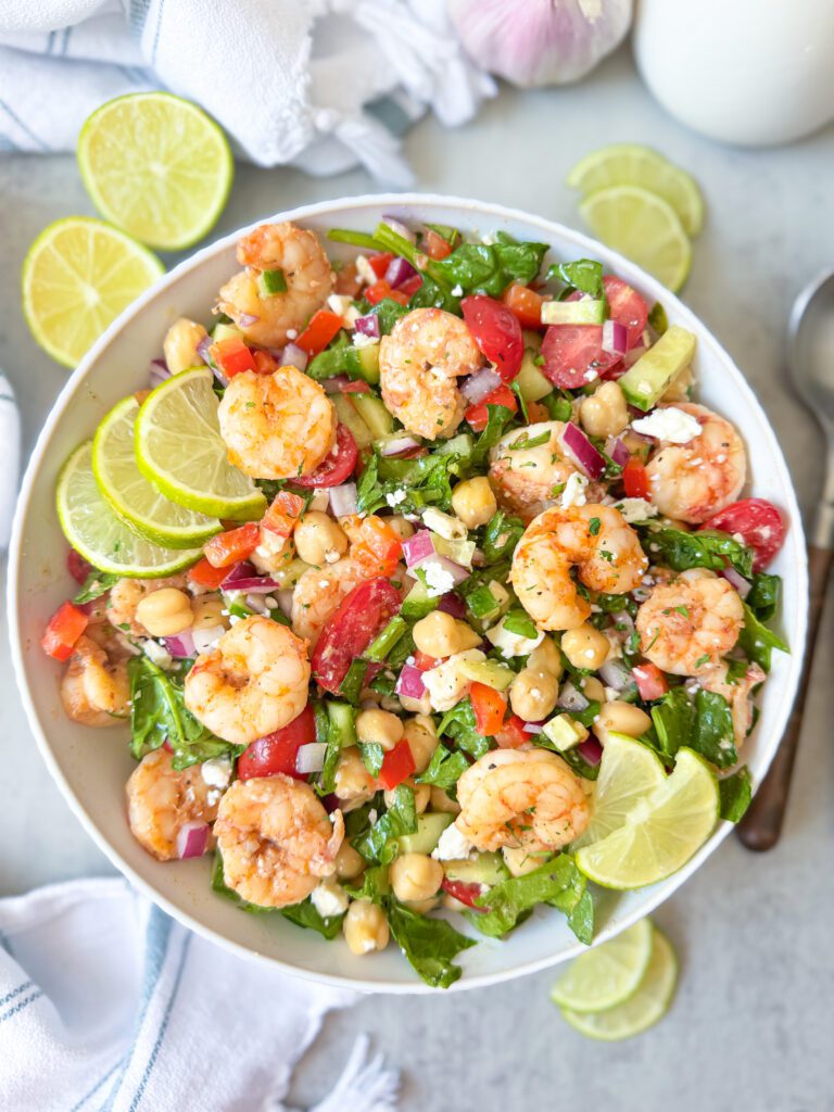 chopped Greek shrimp salad