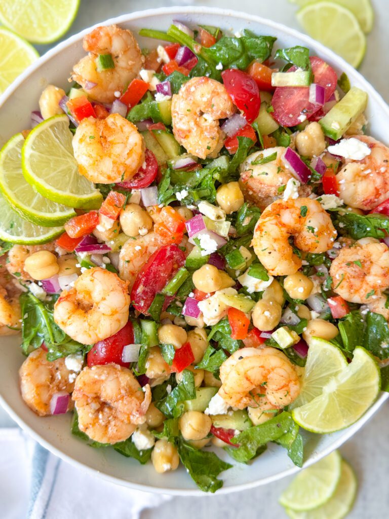 chopped Greek shrimp salad