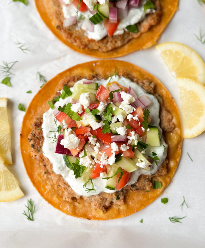 smash Greek tacos