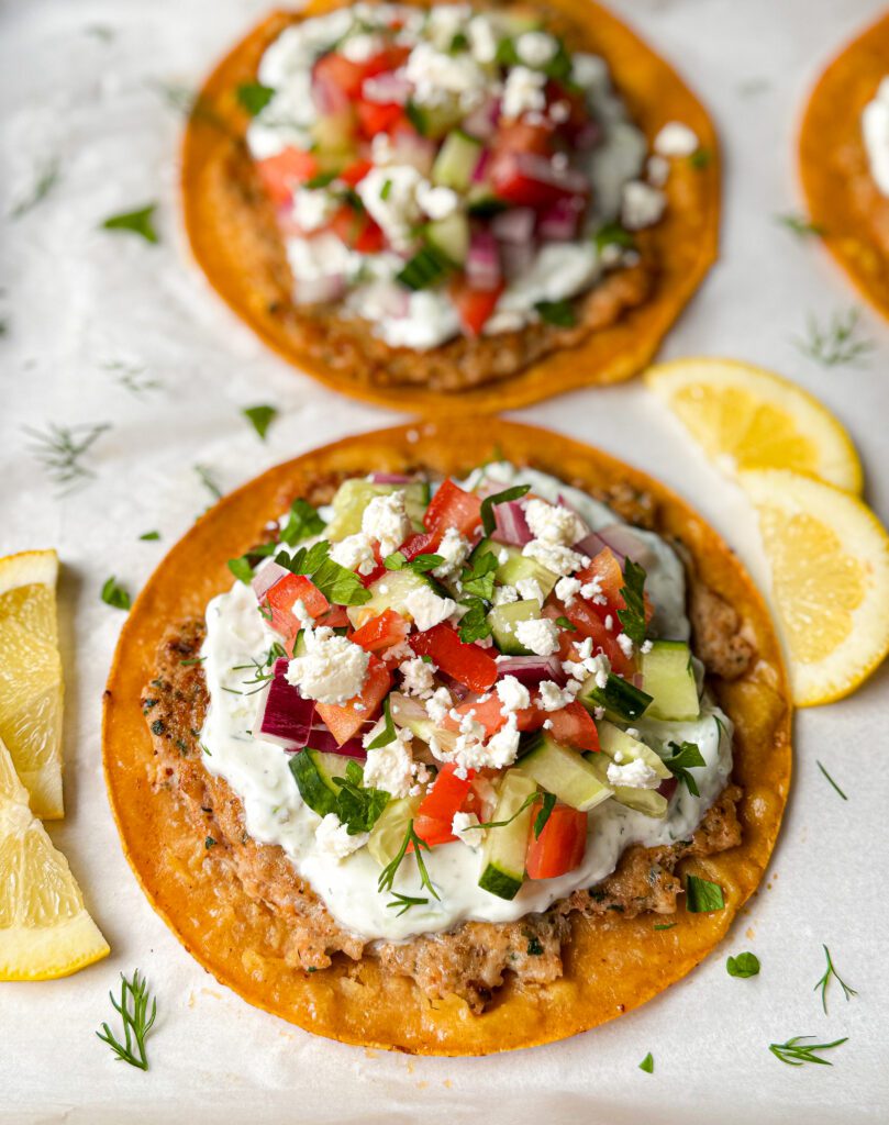 Greek smash tacos