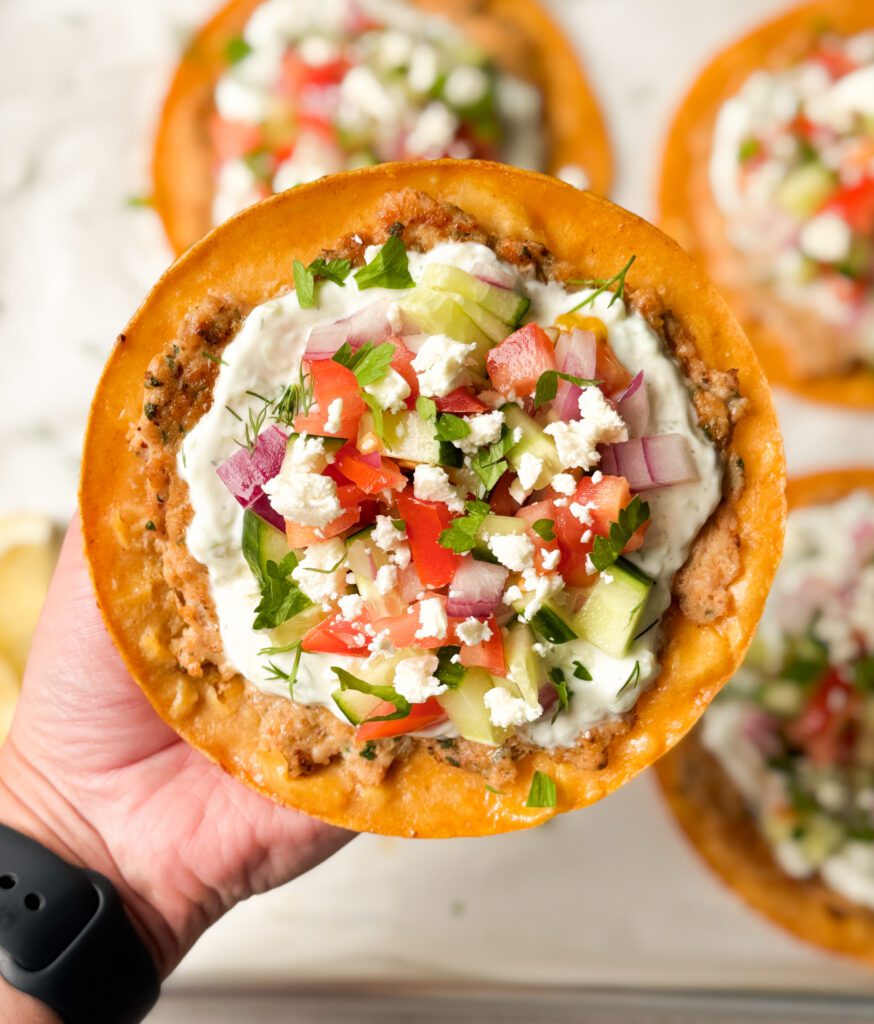 Greek smash tacos