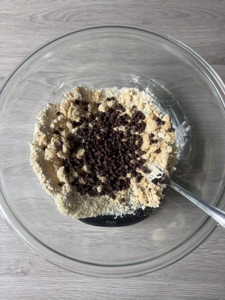 mixing cookie dough bites