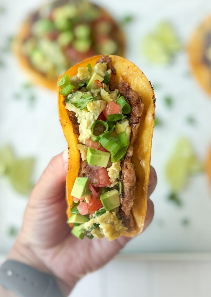 breakfast smash tacos