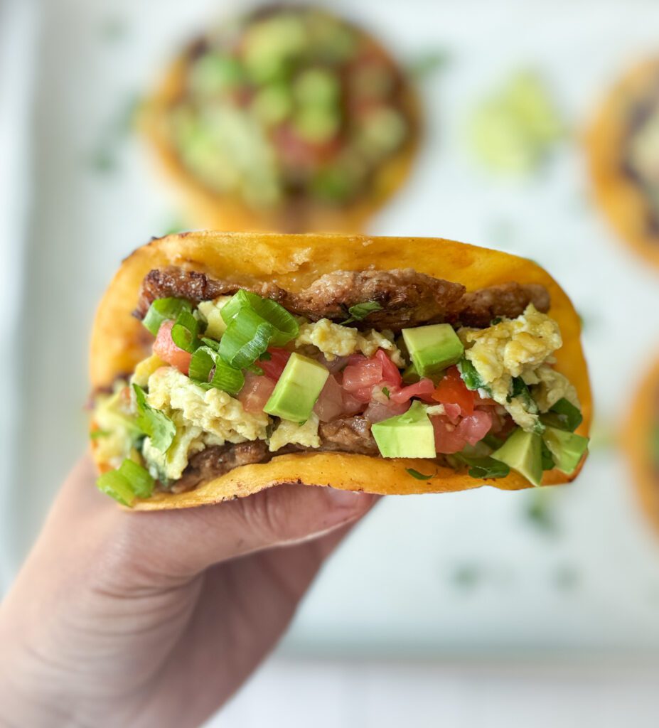 breakfast smash tacos
