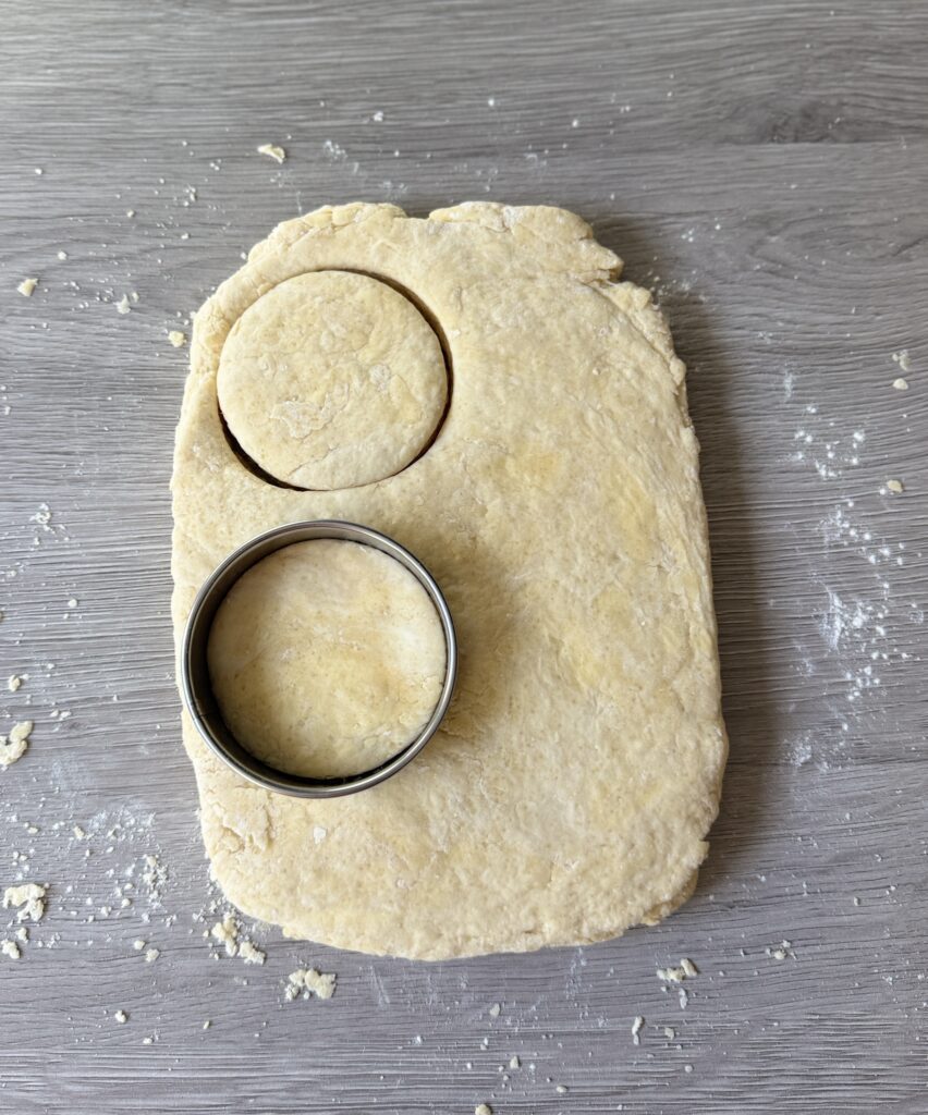 cutting biscuits