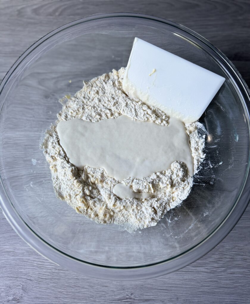 mixing biscuits