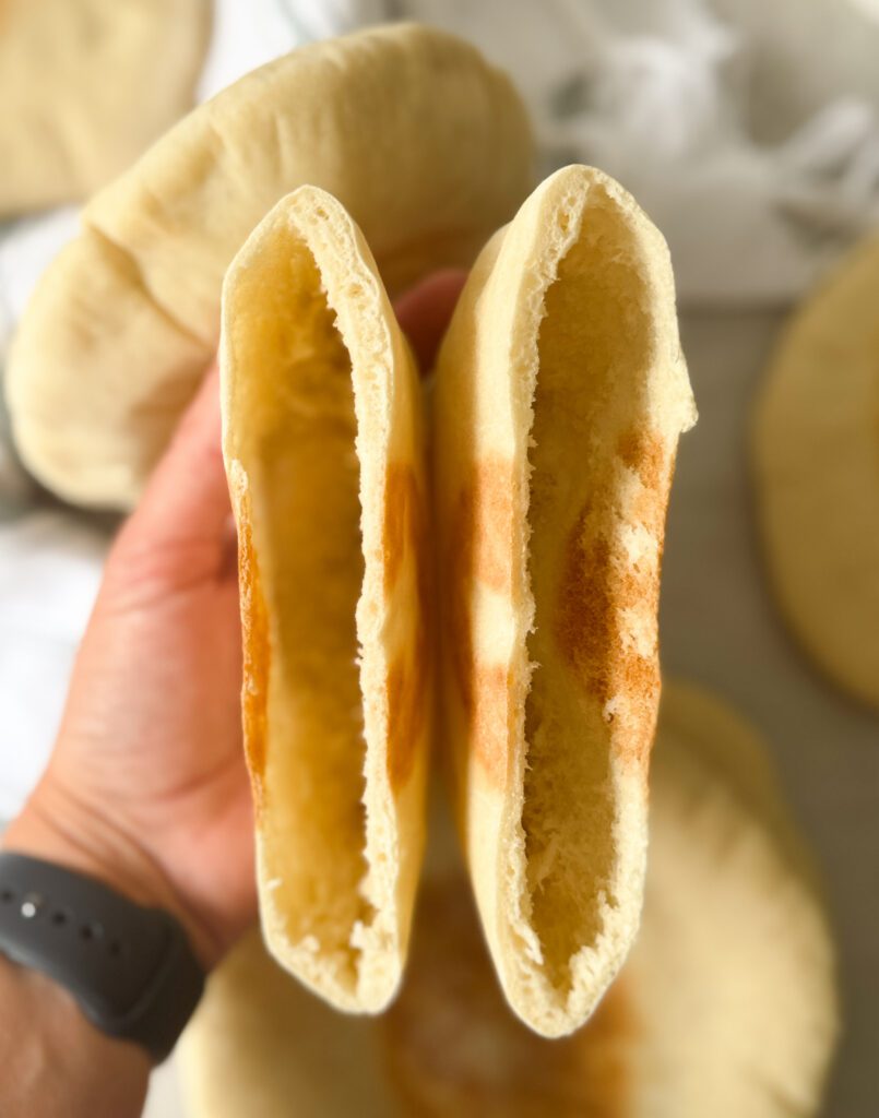 sourdough discard pita bread