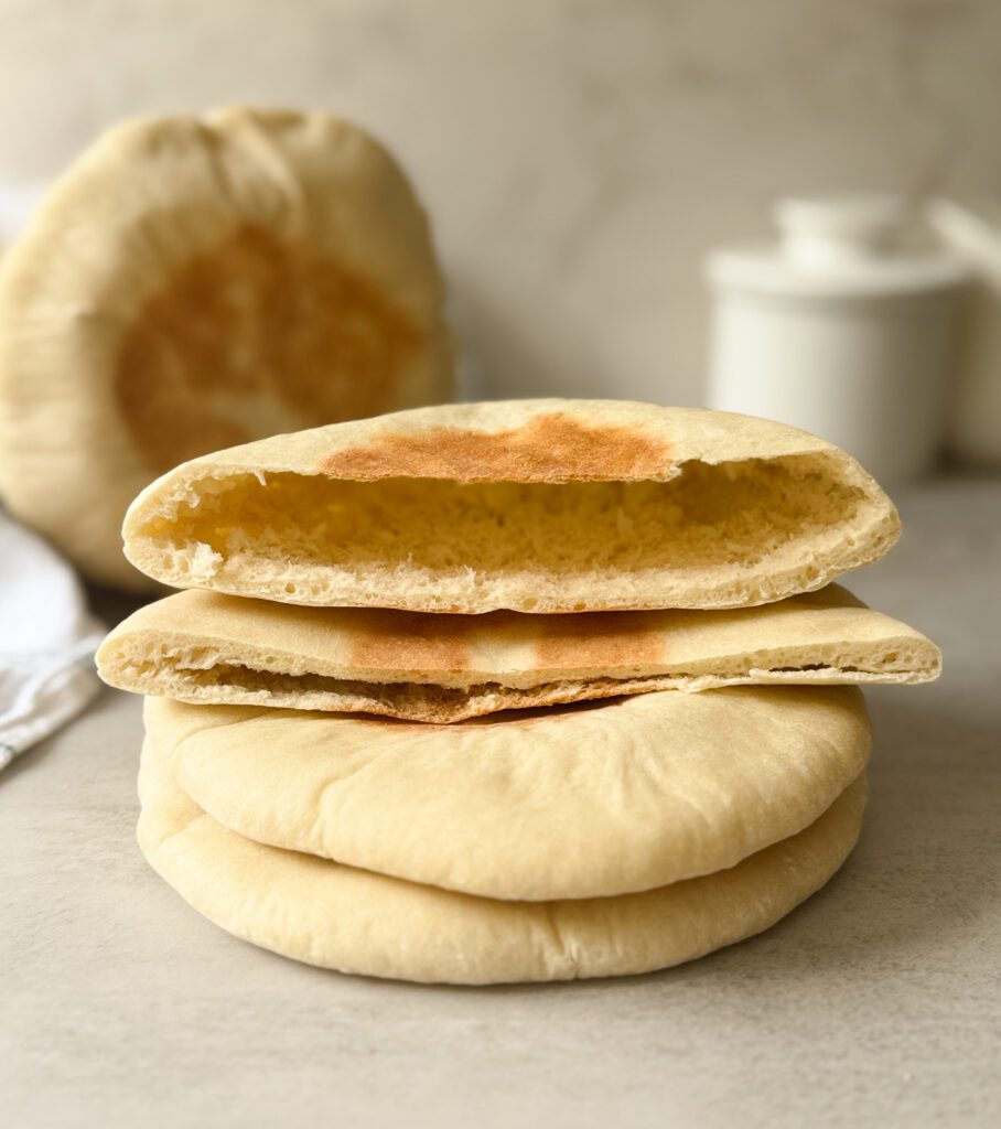 sourdough discard pita bread