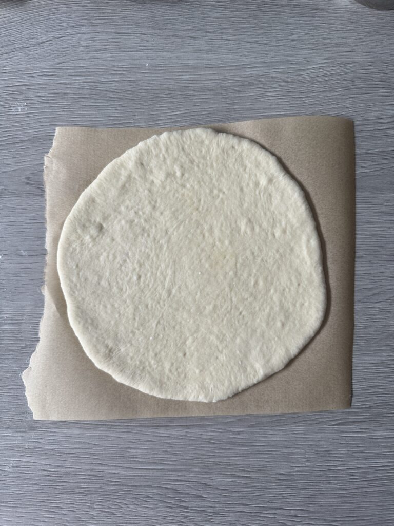shaping pita bread