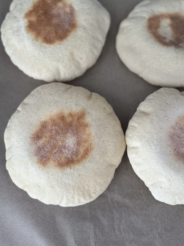 baked pita bread
