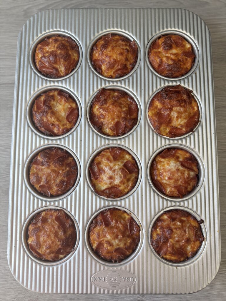 baked sourdough pizza cups
