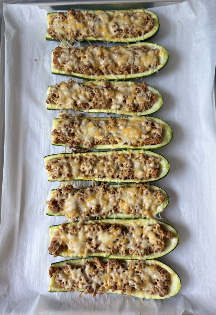 taco zucchini boats