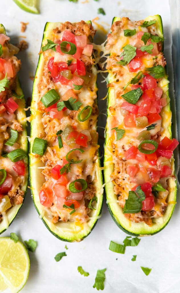 taco zucchini boats