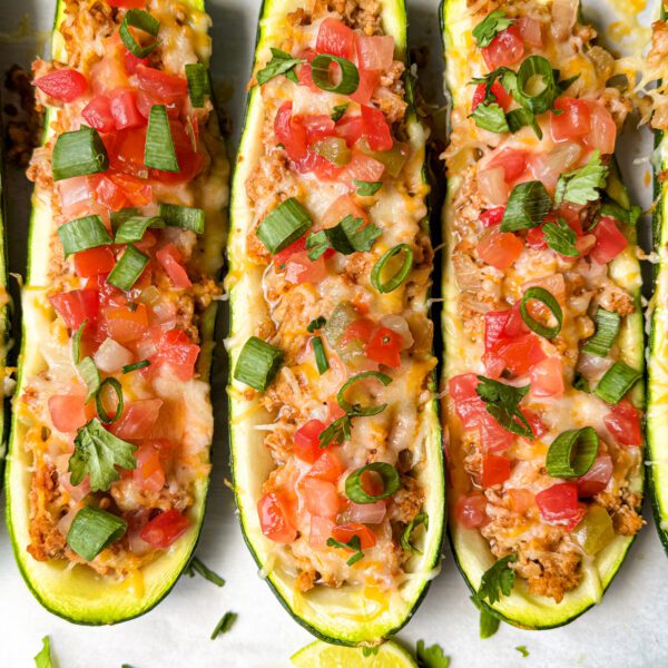 turkey taco zucchini boats