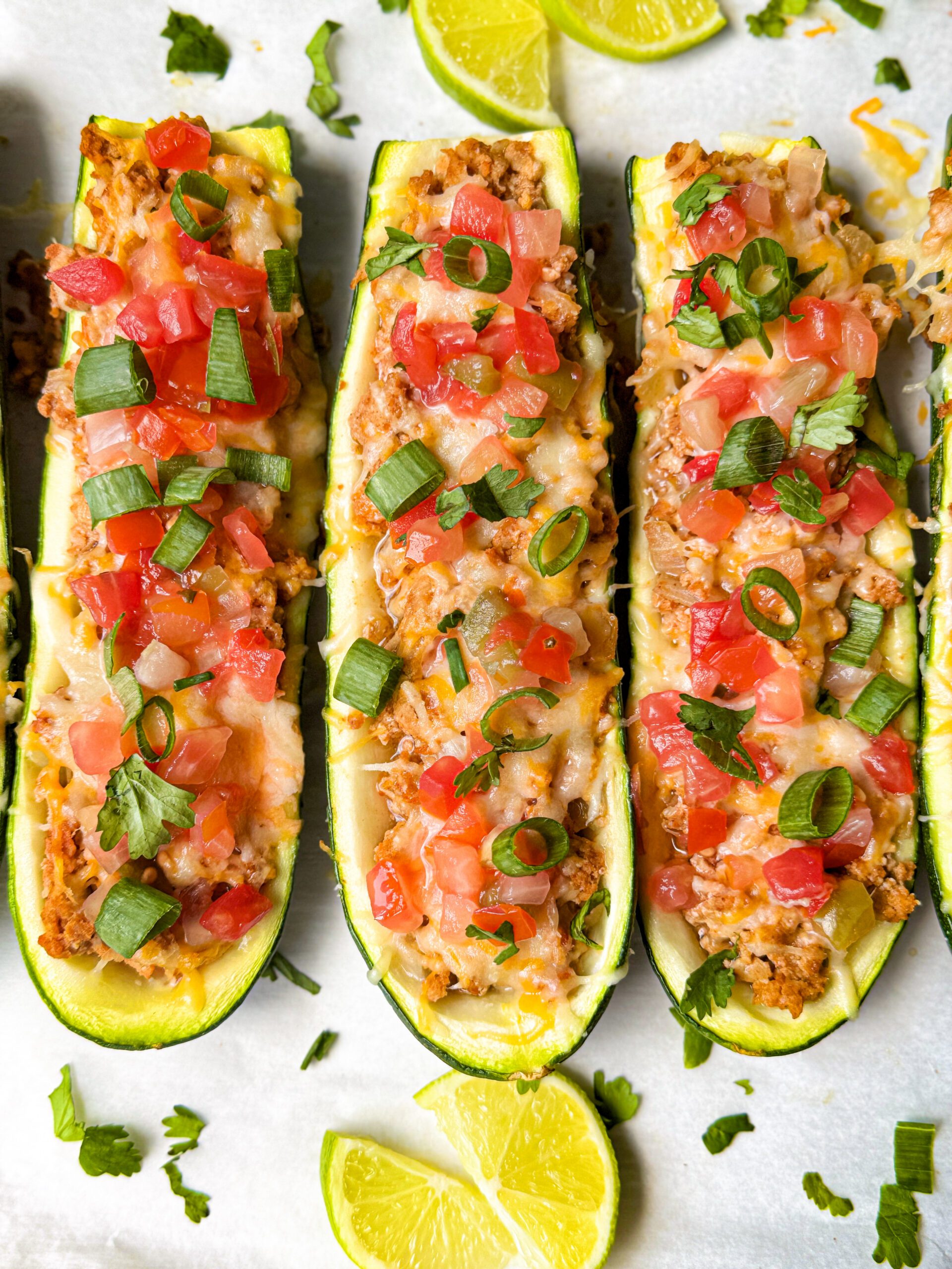 Turkey Taco Zucchini Boats - Healing Slice