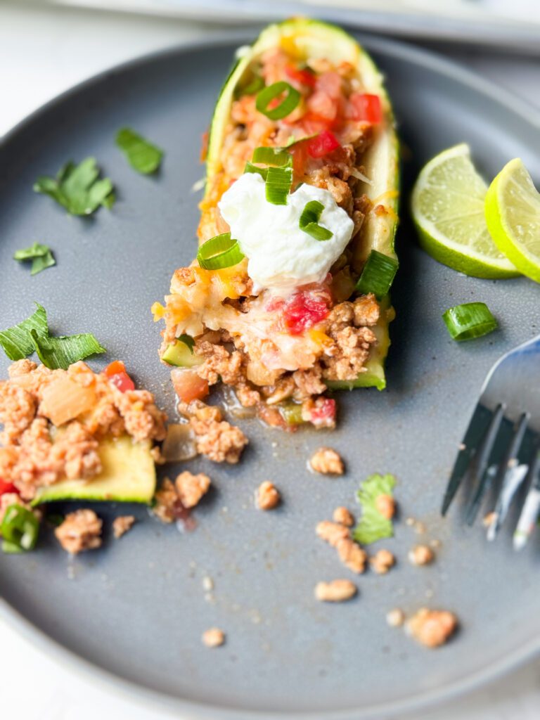 taco zucchini boats