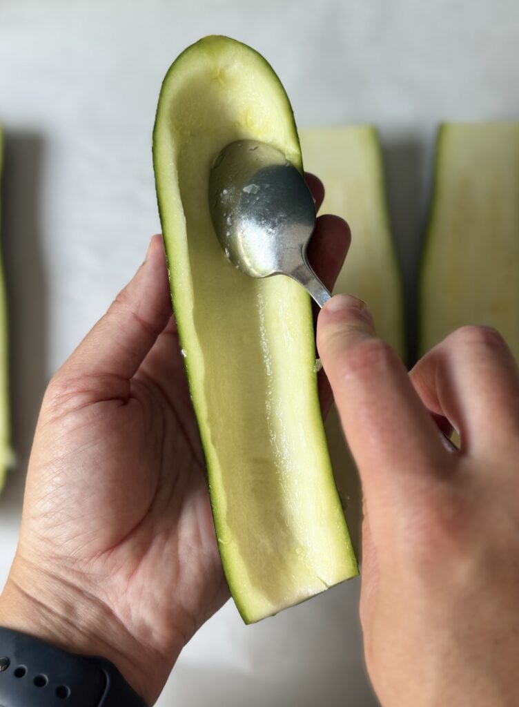 making zucchini boats